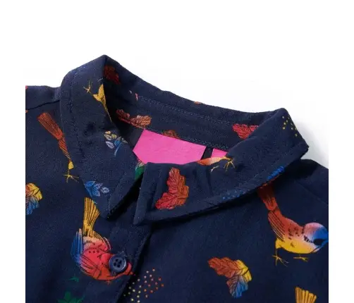 Bērnu Kleita Ar Garām Piedurknēm, Tumši Zila, 128