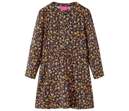 Pikkade Varrukatega Laste Kleit, Tumesinine, 104