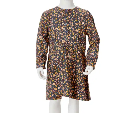 Bērnu Kleita Ar Garām Piedurknēm, Tumši Zila, 116