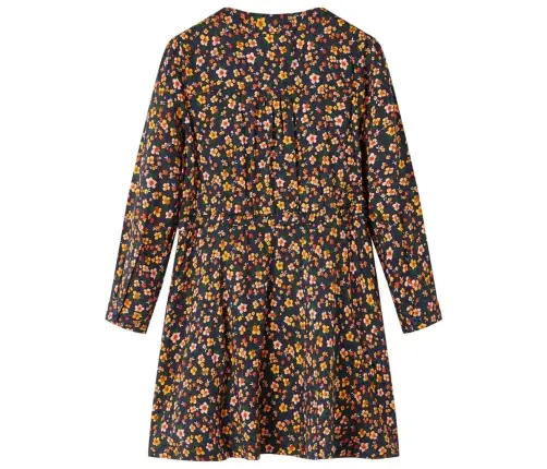 Pikkade Varrukatega Laste Kleit, Tumesinine, 128