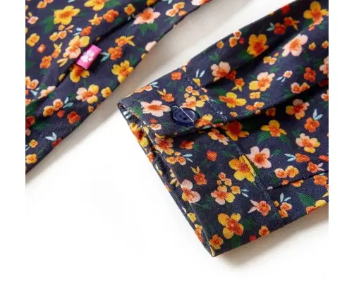 Pikkade Varrukatega Laste Kleit, Tumesinine, 140