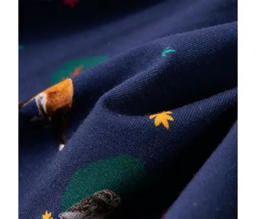 Bērnu Kleita Ar Garām Piedurknēm Un Savelkamu Aukliņu, Tumši Zila, 116