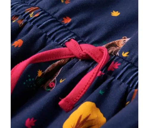 Vaikiška Suknelė Ilgomis Rankovėmis, Tamsiai Mėlyna, 128 Dydžio