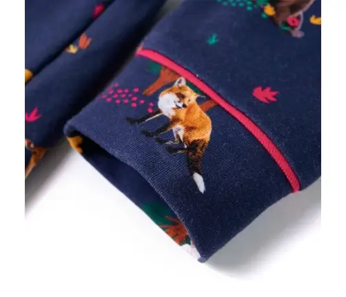 Vaikiška Suknelė Ilgomis Rankovėmis, Tamsiai Mėlyna, 128 Dydžio