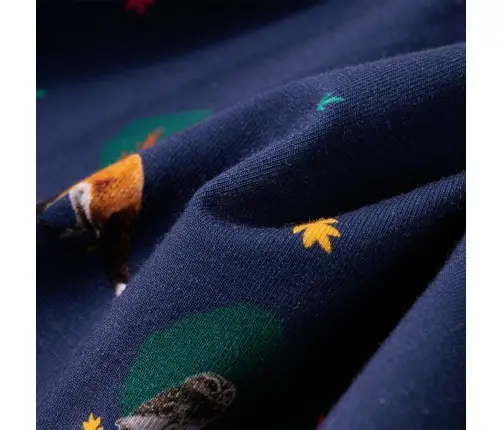 Vaikiška Suknelė Ilgomis Rankovėmis, Tamsiai Mėlyna, 128 Dydžio