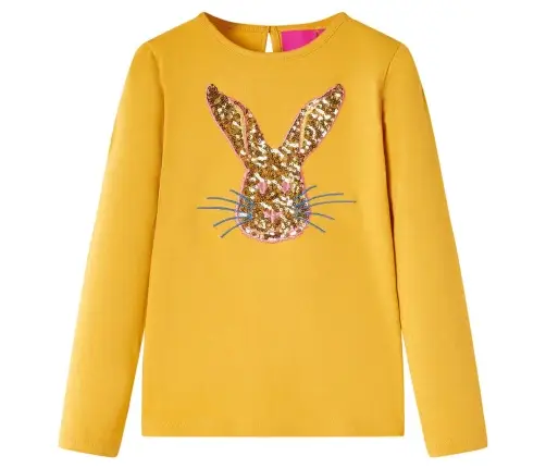 Bērnu Krekls Ar Garām Piedurknēm, Dzeltenbrūns, 104