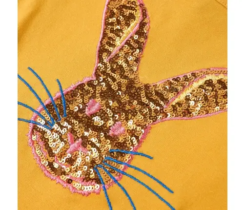 Bērnu Krekls Ar Garām Piedurknēm, Dzeltenbrūns, 116