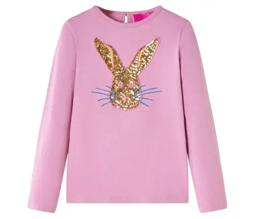 Pikkade Varrukatega Lastesärk, Tumeroosa, 128