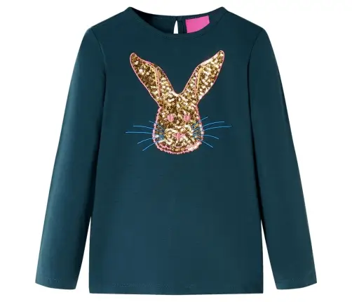 Vaikiški Marškinėliai Ilgomis Rankovėmis, Tamsiai Žali, 104 Dydžio