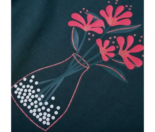 Bērnu Krekls Ar Garām Piedurknēm, Tumši Zaļš, 104