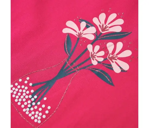 Vaikiški Marškinėliai Ilgomis Rankovėmis, Ryškiai Rožiniai, 104 Dydžio