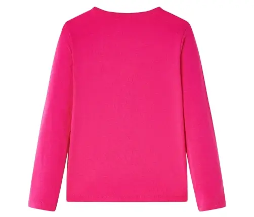 Vaikiški Marškinėliai Ilgomis Rankovėmis, Ryškiai Rožiniai, 128 Dydžio