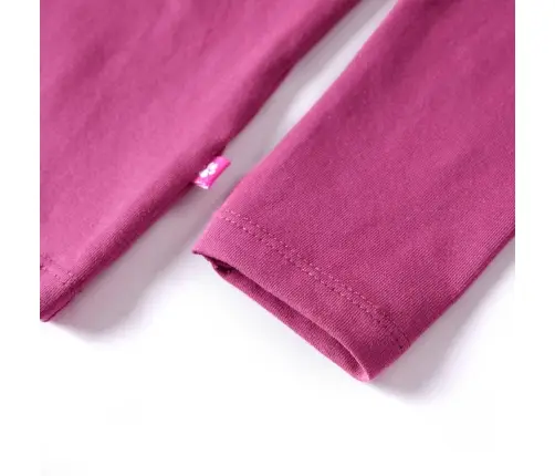 Vaikiški Marškinėliai Ilgomis Rankovėmis, Avietinės Spalvos, 116