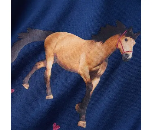 Vaikiški Marškinėliai Ilgomis Rankovėmis, Tamsiai Mėlyni