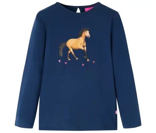 Bērnu Krekls Ar Garām Piedurknēm, Tumši Zils, 104