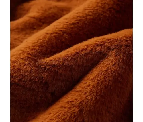 Laste Kapuutsiga Jakk, Kunstkarusnahk, Konjakipruun, 116