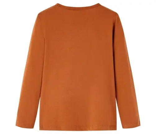 Bērnu Krekls Ar Garām Piedurknēm, Oranži Brūns, 92