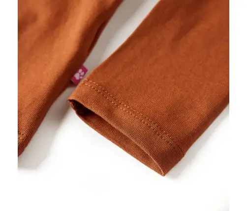 Bērnu Krekls Ar Garām Piedurknēm, Oranži Brūns, 104