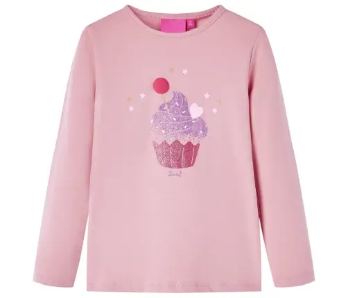 Vaikiški Marškinėliai Ilgomis Rankovėmis, Rožiniai, 128 Dydžio