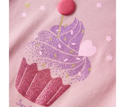 Vaikiški Marškinėliai Ilgomis Rankovėmis, Rožiniai, 128 Dydžio