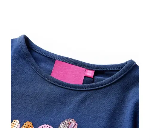 Bērnu Krekls Ar Garām Piedurknēm, Tumši Zils, 104