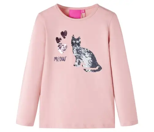 Vaikiški Marškinėliai Ilgomis Rankovėmis, Rožiniai, 116 Dydžio