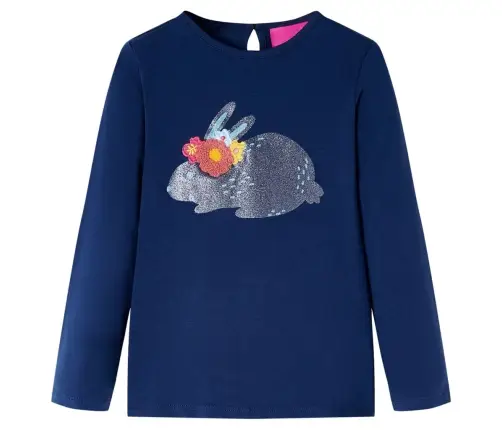 Vaikiški Marškinėliai Ilgomis Rankovėmis, Tamsiai Mėlyni, 128 Dydžio