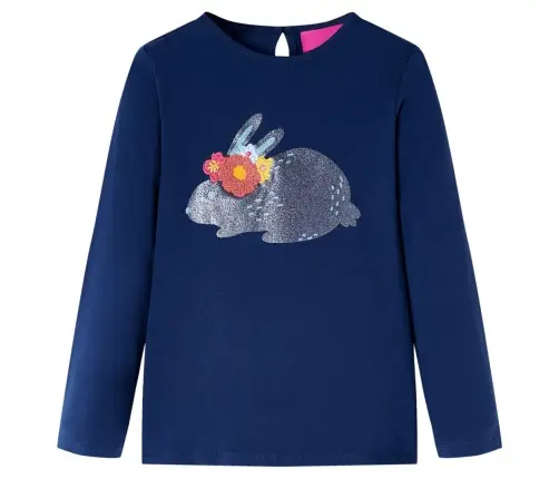 Bērnu Krekls Ar Garām Piedurknēm, Tumši Zils, 140