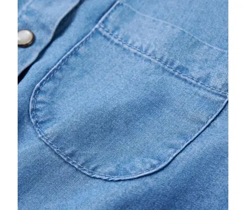 Bērnu Kleita Ar Garām Piedurknēm, Tumši Zila, Džinsa Zila, 104