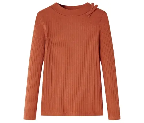 Bērnu Krekls Ar Garām Piedurknēm, Oranži Brūns, 92