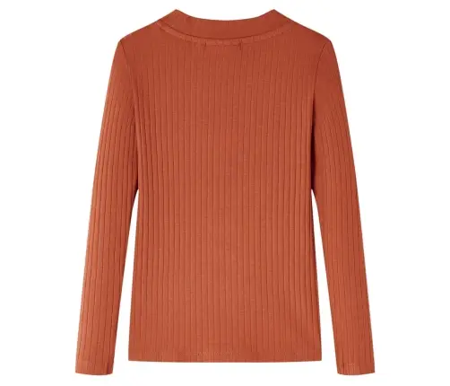 Bērnu Krekls Ar Garām Piedurknēm, Oranži Brūns, 92