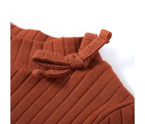 Bērnu Krekls Ar Garām Piedurknēm, Oranži Brūns, 92