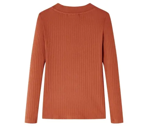 Bērnu Krekls Ar Garām Piedurknēm, Oranži Brūns, 104