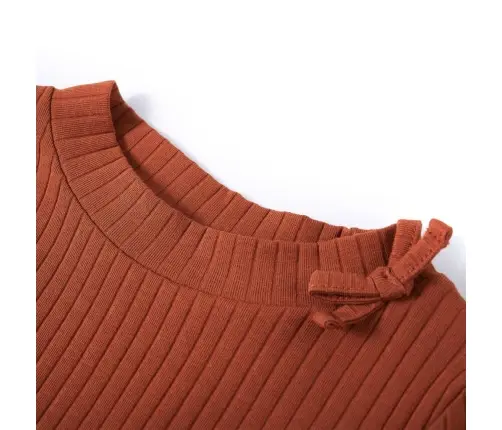 Bērnu Krekls Ar Garām Piedurknēm, Oranži Brūns, 104