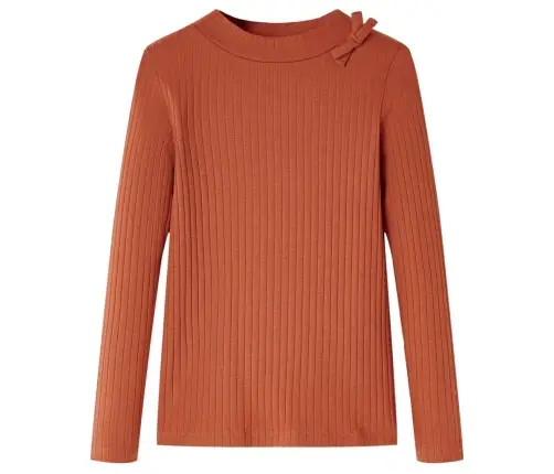 Bērnu Krekls Ar Garām Piedurknēm, Oranži Brūns, 116