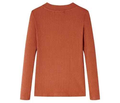 Bērnu Krekls Ar Garām Piedurknēm, Oranži Brūns, 116