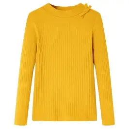 Vaikiški Marškinėliai Ilgomis Rankovėmis, Geltonai Rudi, 104 Dydžio