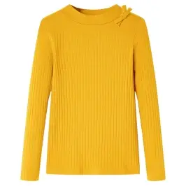 Bērnu Krekls Ar Garām Piedurknēm, Dzeltenbrūns, 116