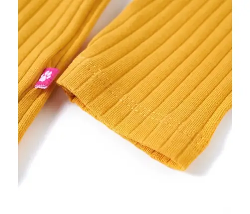 Vaikiški Marškinėliai Ilgomis Rankovėmis, Geltonai Rudi, 116 Dydžio