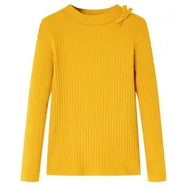 Bērnu Krekls Ar Garām Piedurknēm, Dzeltenbrūns, 128