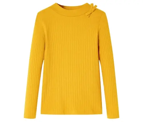 Bērnu Krekls Ar Garām Piedurknēm, Dzeltenbrūns, 128