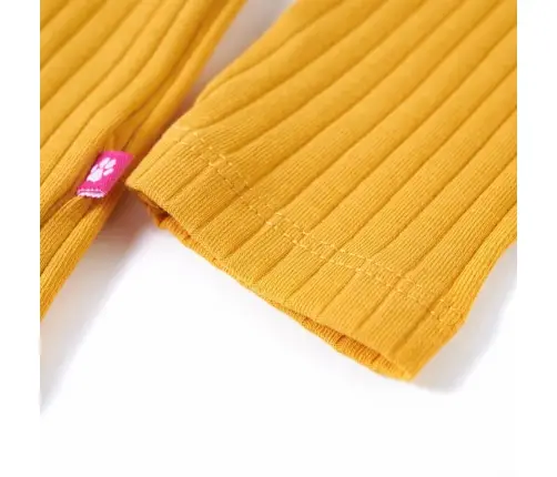 Bērnu Krekls Ar Garām Piedurknēm, Dzeltenbrūns, 128