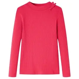 Bērnu Krekls Ar Garām Piedurknēm, Koši Rozā, 104