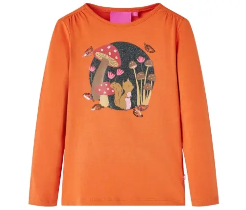 Pikkade Varrukatega Lastesärk, Tumeoranž, 92