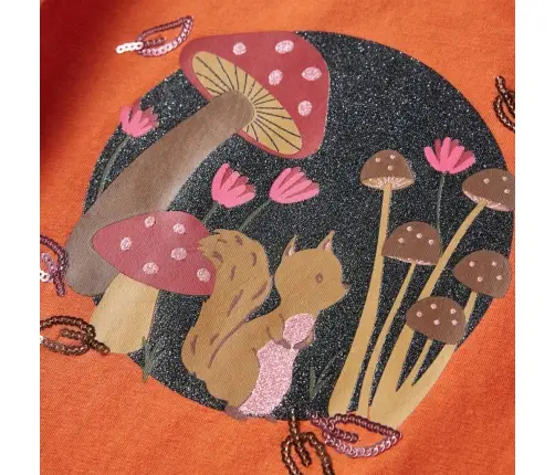 Pikkade Varrukatega Lastesärk, Tumeoranž, 92