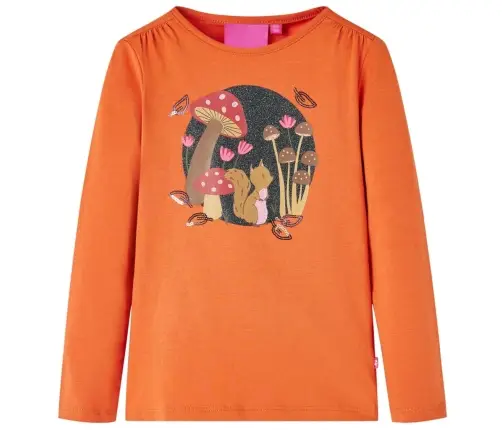 Pikkade Varrukatega Lastesärk, Tumeoranž, 104