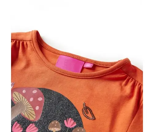 Pikkade Varrukatega Lastesärk, Tumeoranž, 104