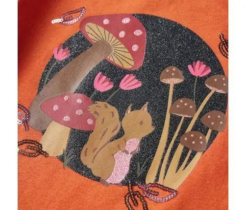 Pikkade Varrukatega Lastesärk, Tumeoranž, 104