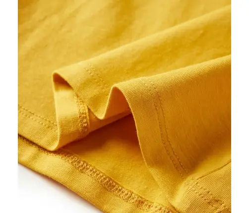 Vaikiški Marškinėliai Ilgomis Rankovėmis, Geltonai Rudi, 140 Dydžio