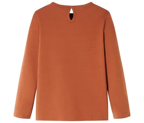 Bērnu Krekls Ar Garām Piedurknēm, Oranži Brūns, 92